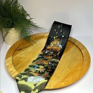 Gospitality Men's Black Noah’s Ark Animal Tie Christian Swansonic